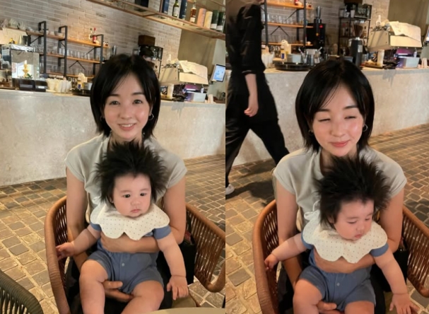 <b>사야</b>, ‘사자 머리숱’ 폭풍 성장 子 안고 “작은 <b>심형탁</b> 안고 있는 ...