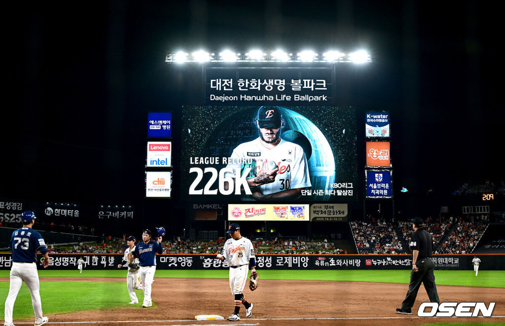 '18K' 이어 <b>폰세</b>가 또 해냈다, KBO 역대 단일 시즌 최다 226K '<b>탈삼진</b> 신...
