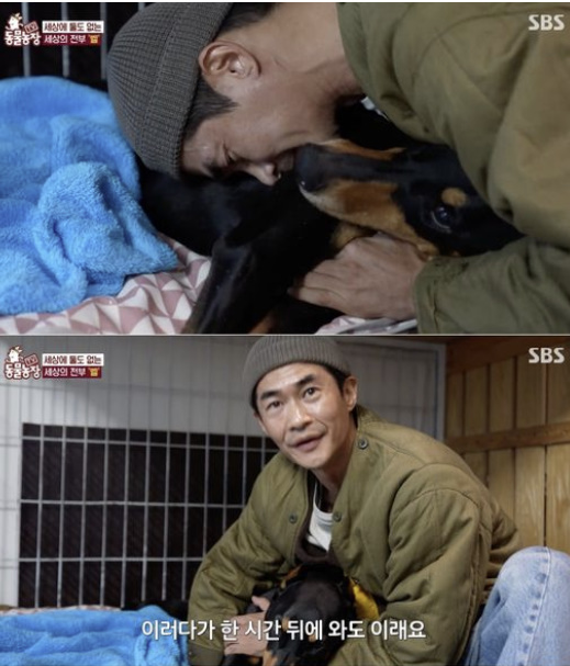 '전신<b>마비</b>→암수술' 이겨냈는데..<b>배정남 반려견</b> 벨, 무지개 다리 건넜다...