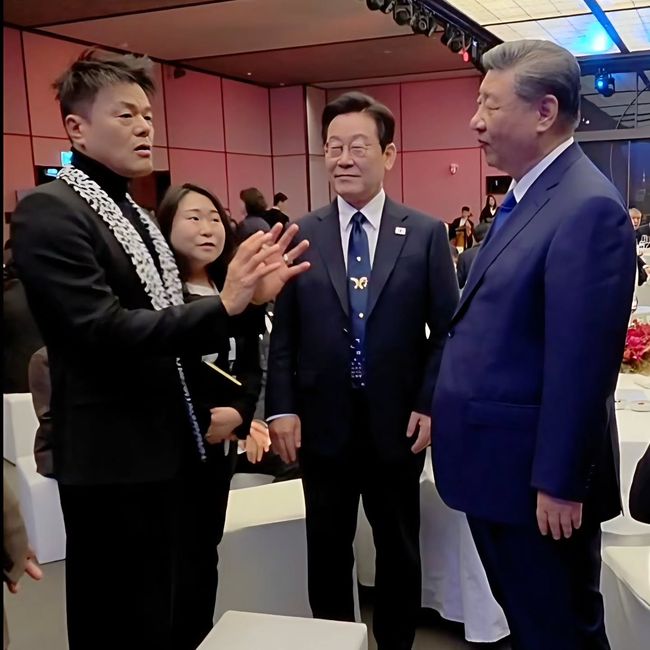 '장관급' <b>박진영</b>, <b>시진핑</b> 만났다..<b>한한령 해제</b> 기대감 "좋은 말씀 감사...