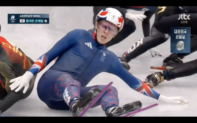 "사과도 안 해?" 중국 속 터진다...두 명 넘어뜨리고 "정말 즐겁게 탔다" 인터뷰→"中 슬픔 고려 안 해" 비난 폭주[2026 동계올림픽]