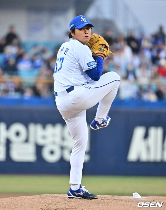 대박! 무사 만루에서도 안 무너졌다…사령탑도 감탄한 1차지명 좌완의 위기관리 능력 [오!쎈 대구]