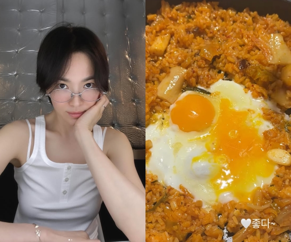 송혜교, 17kg 감량했는데 야식에 무너졌네..김치볶음밥+달걀 2개 폭식 "...