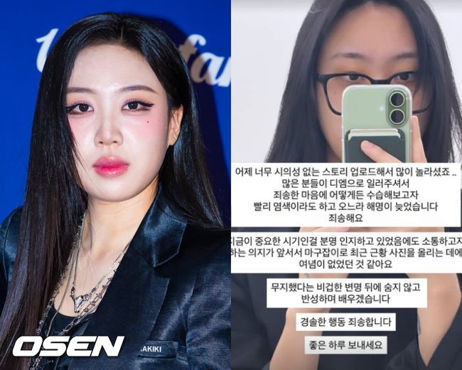 <b>이영지</b>, '빨간 머리' 정치색 논란 <b>흑발</b> 컴백하며 사과 "무지에 숨지 않...