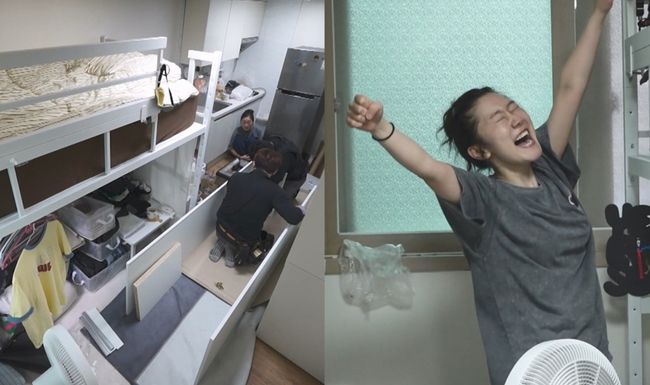 <b>박경혜</b>, 월세 59만원 6평 원룸 대변신.."2층 침대 설치 후 넓어져"(나혼...