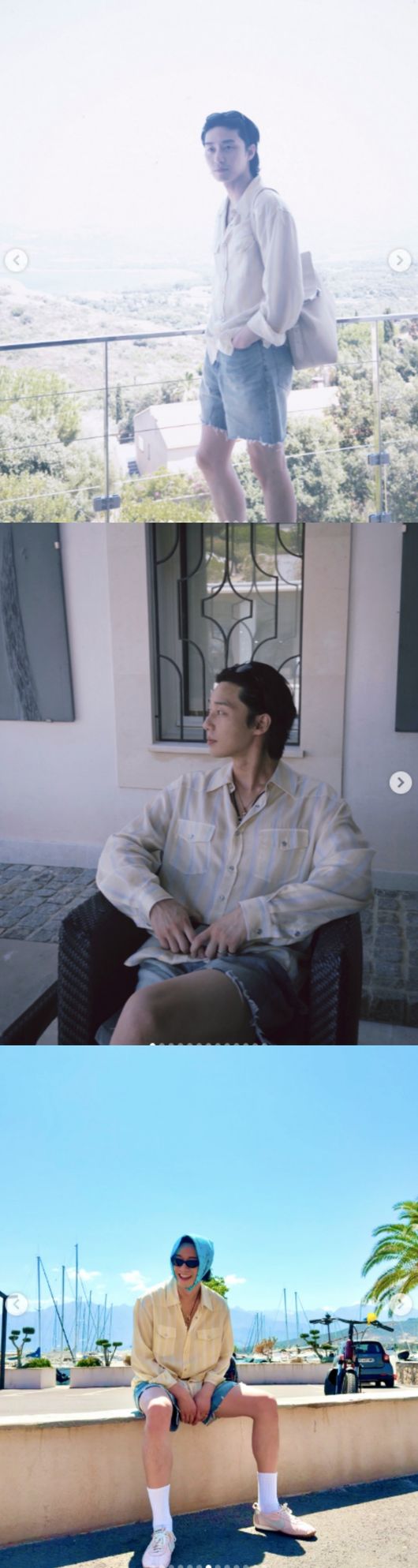 변함없는 훈훈한 비주얼로 여유로운 시간 보내고 있네요