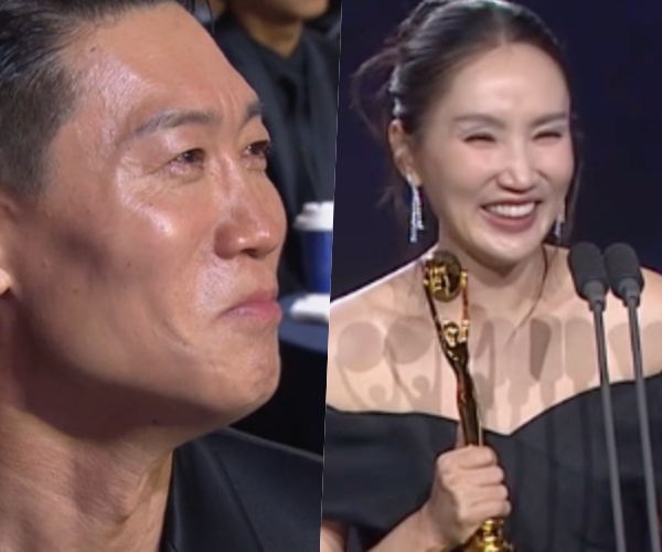 <b>진선규</b>, 박보경 여우조연상에 폭풍 눈물.."커플템 생겨" ['청룡시리즈...