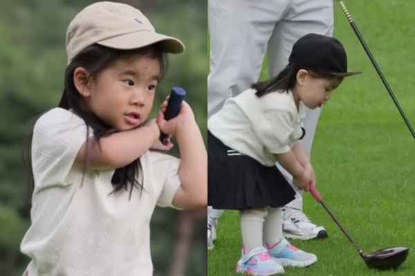 <b>박인비</b>남기협, 두 <b>딸 골프</b> 시킨다..3살의 완벽한 칩샷 '母닮은 <b>신동</b>'(...