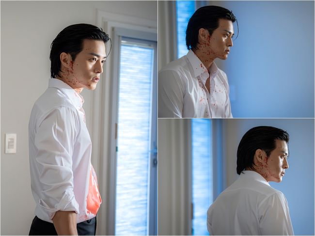 김지훈, 온 몸에 피범벅 '섬뜩'..'<b>재벌X형사2</b>' 마지막 특별출연 [공식]