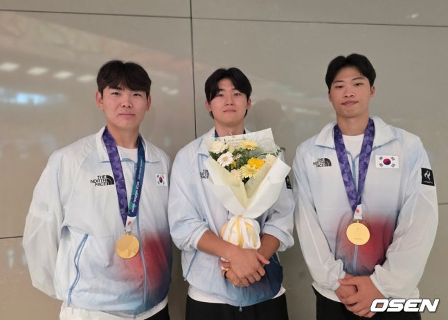 한국 야구대표팀 성영탁, 김도영, 박재현. /OSEN DB