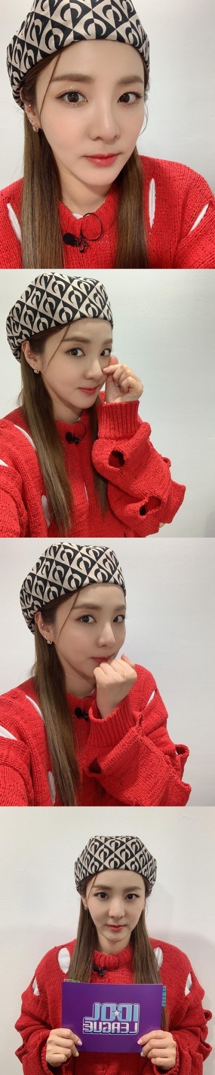 Instagram post of Sandara Park showing off her clear skin without any pores.