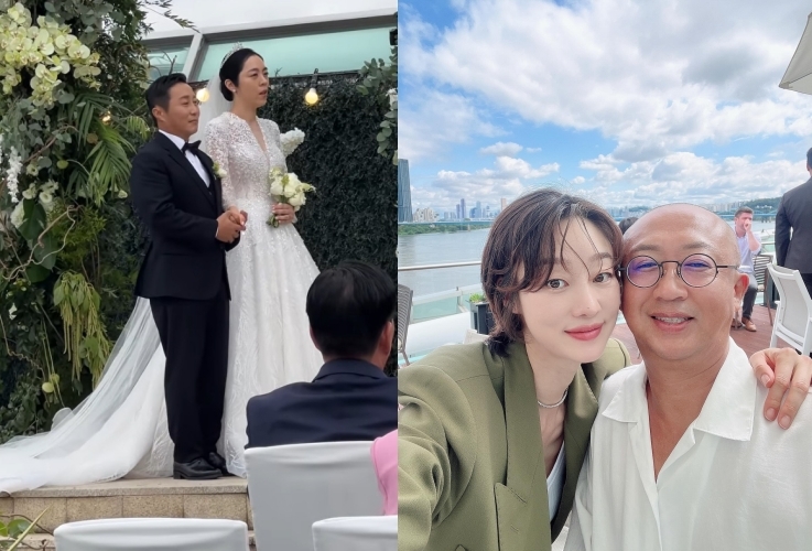 “세상 감동적인 <b>결혼식</b>”..<b>최여진</b>, 돌싱 남편과 함께 <b>김병만</b> 축하