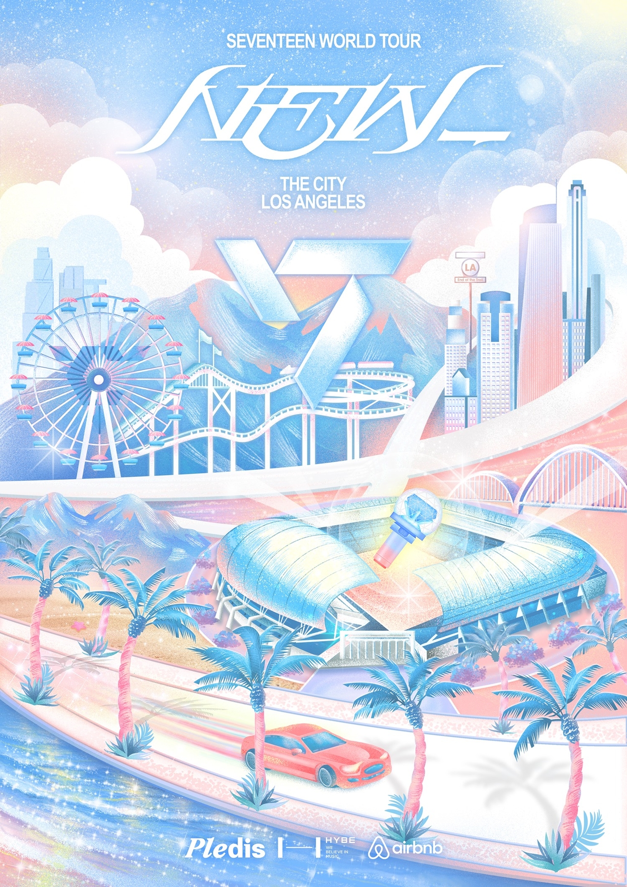 ‘<b>세븐틴 더 시티</b>’, 약 1년 만에 美 LA 귀환..도시 랜드마크 특별 점등...