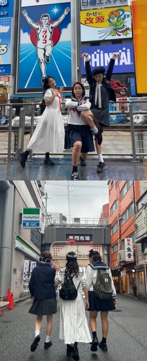 ‘김준호’ <b>김지민</b>, 日서 흰 원피스 입고 포즈..장난기 가득 임산부