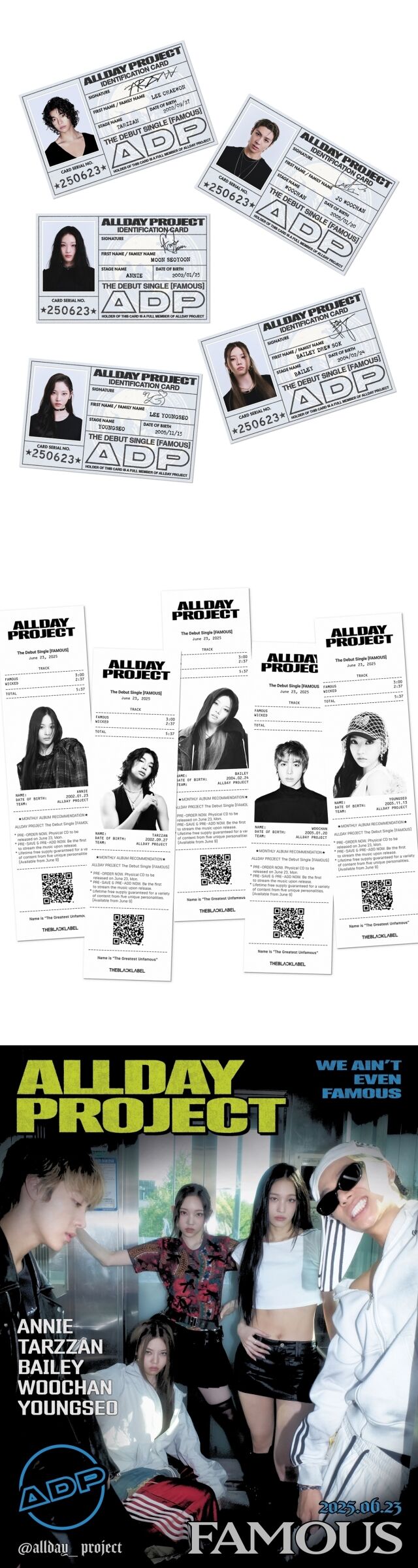 '테디표 혼성 그룹' 올데이 프로젝트, 베일 벗었다…데뷔 싱글 '페이머스'