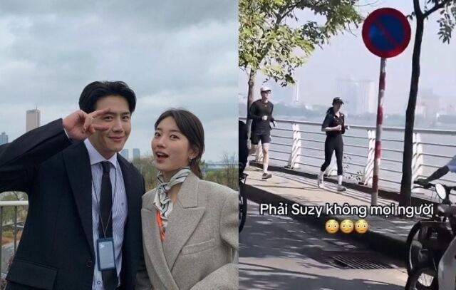 <b>수지</b>, <b>김선호</b>와 <b>베트남</b>서 러닝 촬영…하노이서 포착된 투샷