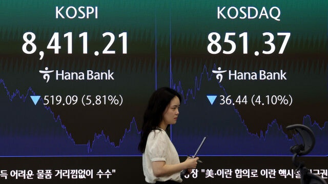 개미 8조원 순매수에도 못 막았다…코스피 8400선 마감