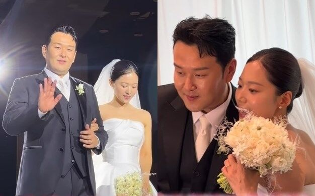 <b>18기 영수</b><b>영숙</b>, 최커 불발→부부 됐다…결혼식 현장 공개 [MD이슈]