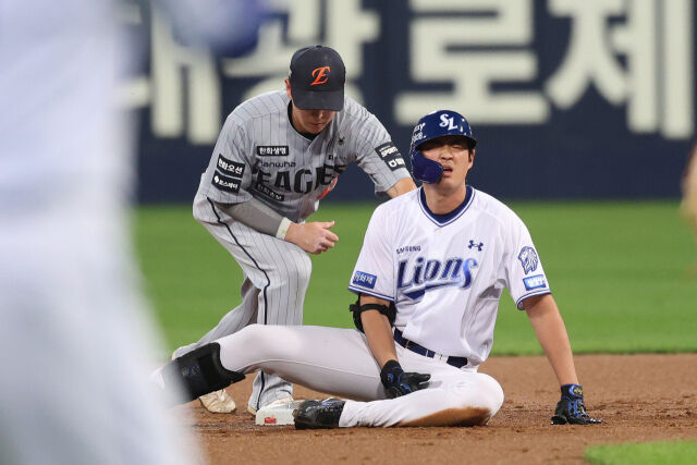 '충격' <b>구자욱</b> <b>부상</b> '타율 1위' 이탈 그 이상이다…'0.635→0.412' 숫자가...