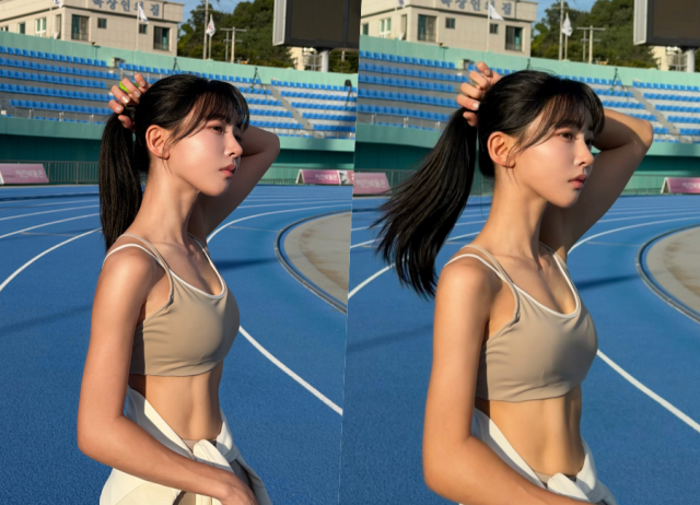 슬렌더 몸매에 선명한 복근, 육상 카리나의 반전
