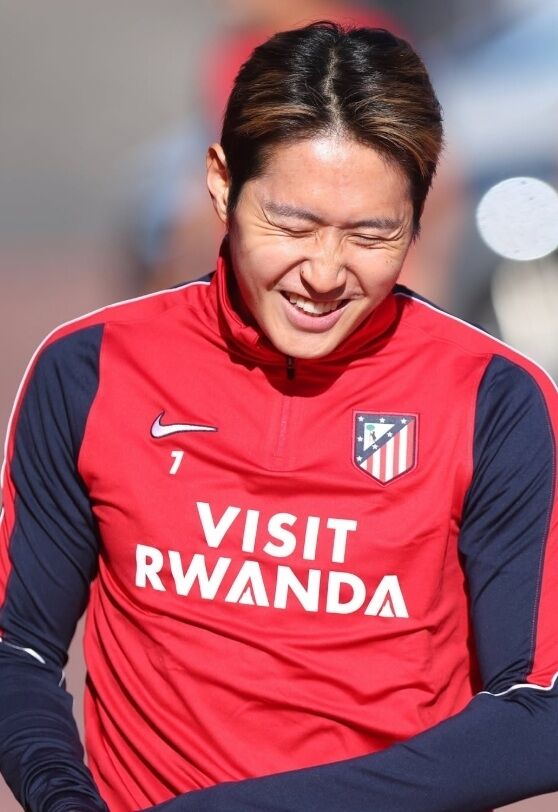 아틀레티코 마드리드의 이강인이 맨체스터 유나이티드와의 2026-27시즌 UEFA 챔피언스리그 페이즈 2차전을 앞두고 팀 훈련을 하고 있다./아틀레티코 마드리드