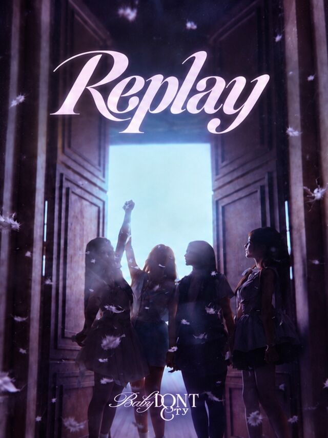 Baby DONT Cryの4人が扉の向こうに立つ、新曲「Replay」の告知ビジュアル