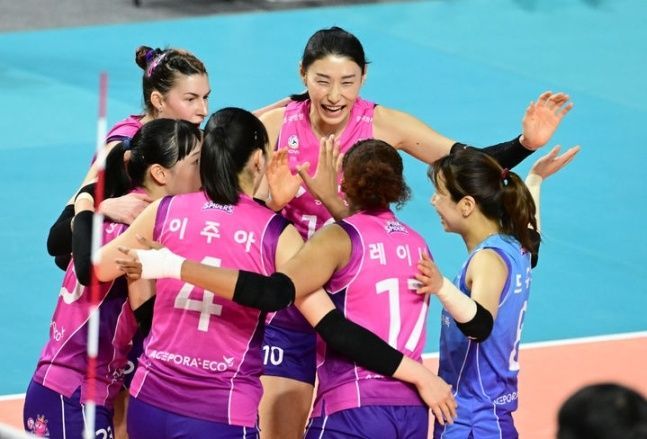 '매진' <b>흥국생명</b>, <b>도로공사</b> 잡고 현대건설 추격…탈환 희망↑