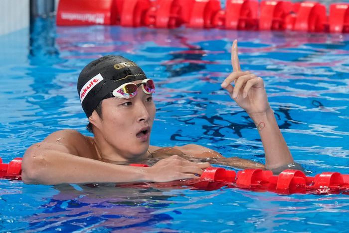 수영 <b>김우민</b>, <b>남자</b> 자유형 1500ｍ 올림픽 출전권 확보
