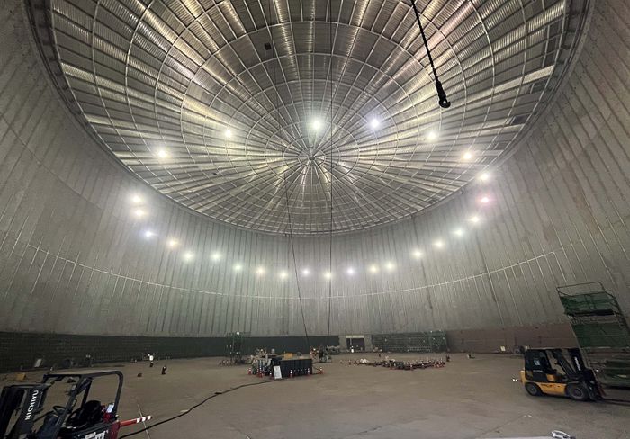 在Gwangyang 2nd LNG終端站點上使用高網絡肝技術構建的Tank 7內部。