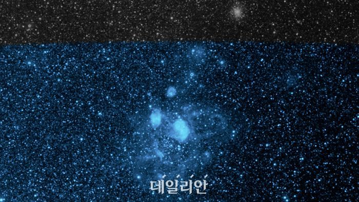 해당 성운을 확대한 영상에서 0.98마이크로미터 파장에 대한 이미지.ⓒ한국천문연구원