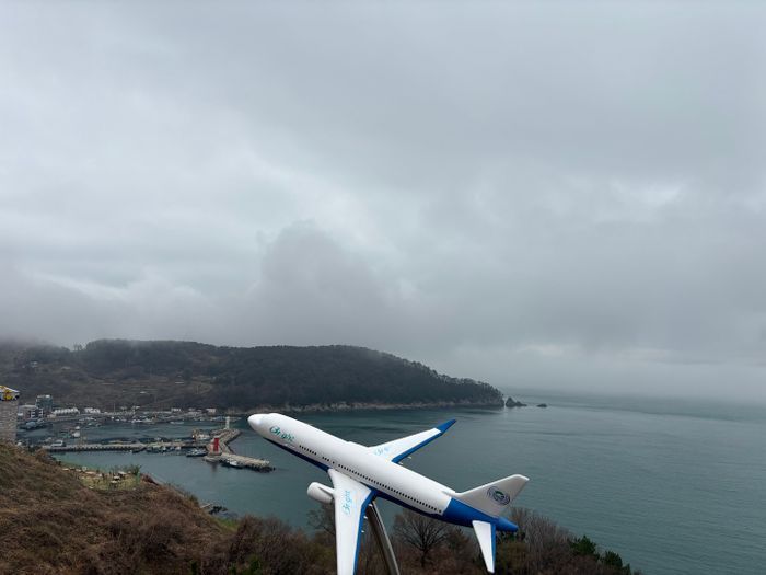 부산 대항전망대에서 바라 본 가덕도신공항 부지.가덕도신공항 부지조성공사가 지체되면서 오는 2029년 12월 개항이 불가능할 것으로 보인다.ⓒ데일리안 임정희 기자