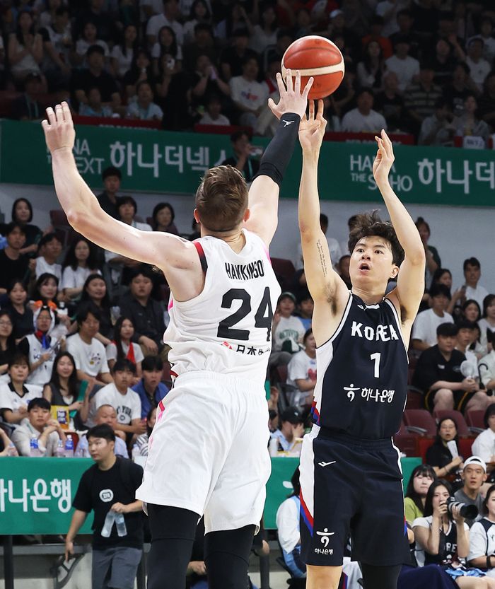 ‘이현중 더블더블’ 남자<b>농구</b>, 일본과의 2차전도 84-69 승리