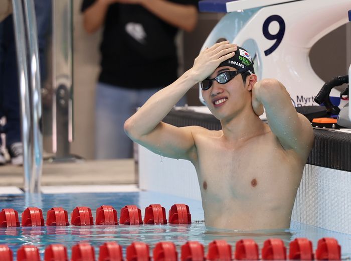 수영 <b>황선우</b>, 세계선수권 <b>자유형</b> 100m 준<b>결승</b>서 탈락