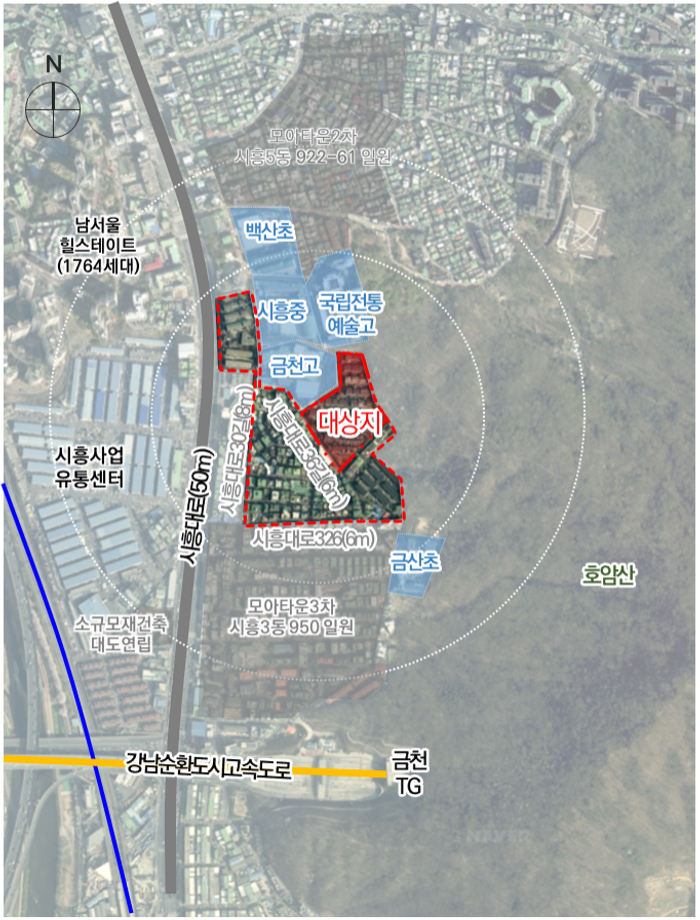Map of the area near 1005 Siheung 3-dong, Geumcheon-gu. ⓒSeoul City