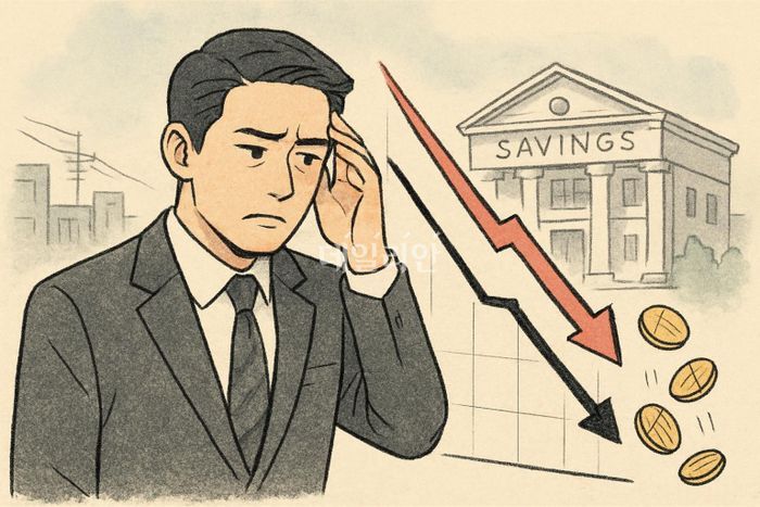 예금자보호한도 상향으로 저축은행으로 몰렸던 예수금이 예금금리 인하로 6개월 만에 감소세로 전환됐다. 저ⓒ데일리안 AI 삽화 이미지