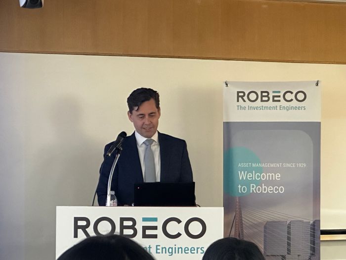 조슈아 크랩 로베코자산운용 아시아태평양 주식운용 대표가 10일 여의도 금융투자교육원에서 진행된 글로벌 주식시장 전망 기자간담회에서 발언하고 있다.ⓒ데일리안