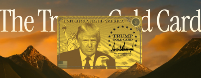 도널드 트럼프 행정부가 공개한 '트럼프 골드카드' 이미지.ⓒAP/뉴시스