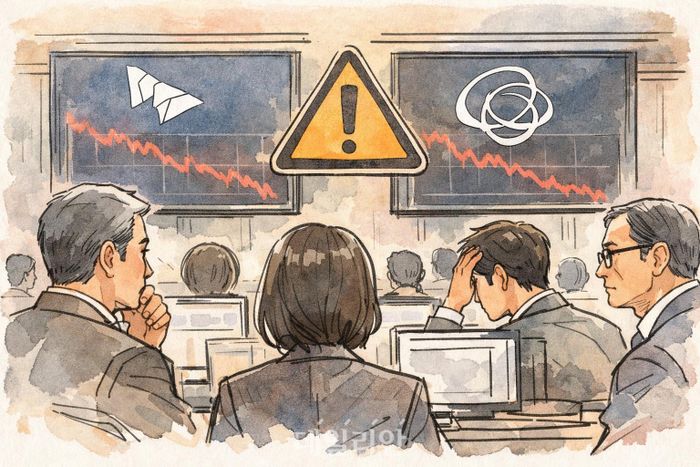 최근 SK하이닉스·한화에어로스페이스 등 코스피 대형주가 연이어‘투자경고’종목으로 지정된 가운데 대형주의‘투자경고’지정이 투심에 영향을 미칠지 시장 관심이 향한다.ⓒ데일리안 AI 삽화 이미지