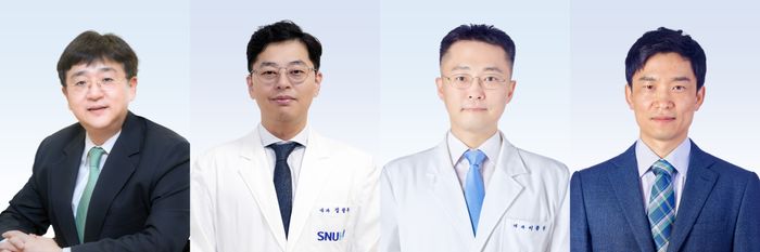 (왼쪽부터) 분당서울대병원 소화기내과 황진혁,정광록,이종찬 교수,임상유전체의학과·정밀의료센터 김진호 교수 ⓒ분당서울대병원