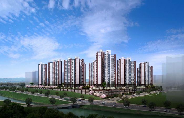 금성백조, ‘이천 중리 B3블록 금성백조 예미지’ 투시도 ⓒ