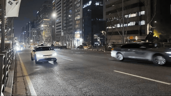 카카오모빌리티 '강남 심야 서울자율차' 운행 모습.ⓒ카카오모빌리티