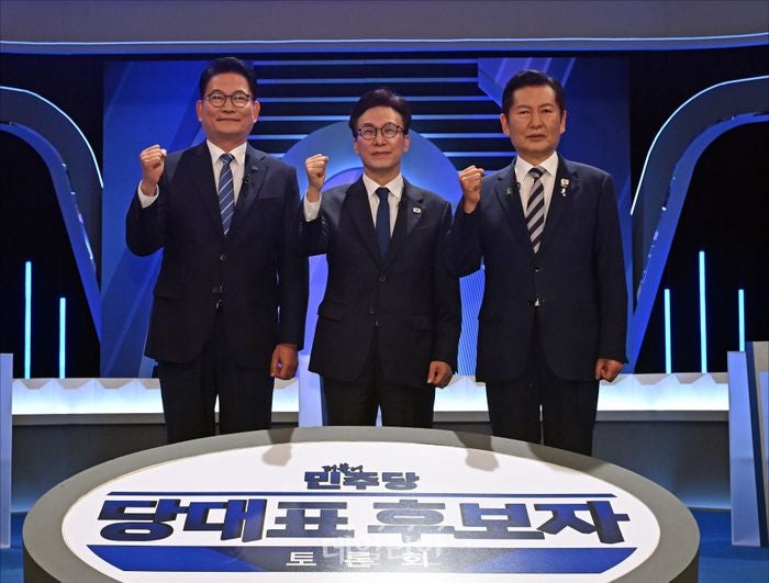신천지부터 후단협까지…<b>김민석</b>·<b>정청래</b>, TV토론서 24년 묵은 감정 폭발...