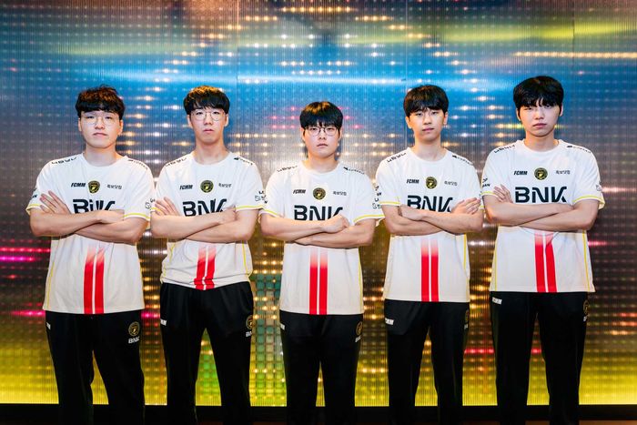 LCK 플레이-인 파이널 라운드에서 한진 브리온을 꺾고 플레이오프에 진출한 BNK 피어엑스.ⓒ라이엇 게임즈
