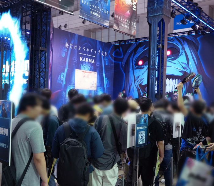 TGS 2026 관람객들이 나혼렙 시연 대기를 위해 길게 줄 서 있다.ⓒ넷마블