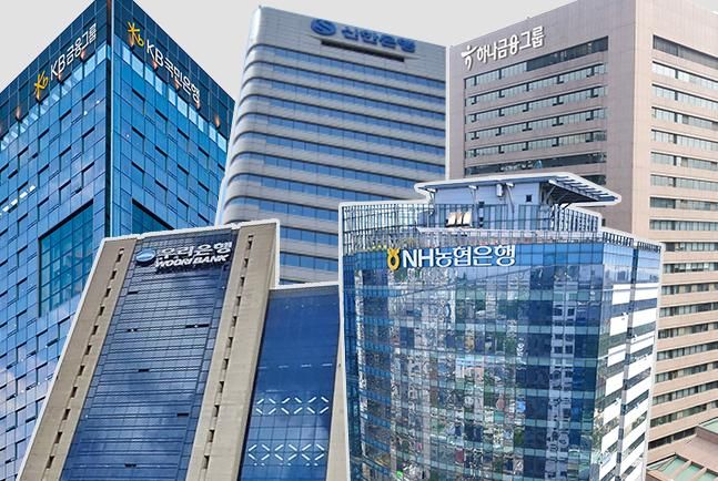 ◆…한국의 금융지주 [사진=각 은행제공.조세일보 합성]