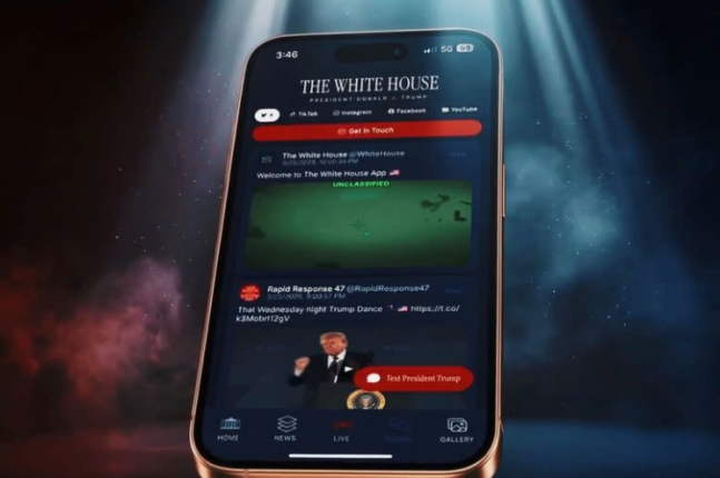 ◆…미 백악관이 새로운 공식 모바일 앱을 출시했다.사진=@WhiteHouse X 캡쳐