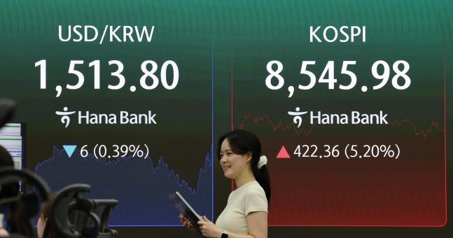 코스피, 외인·기관 쌍끌이에 8700선 돌파…반도체 대형주 강세