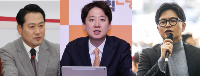 보수 ‘대립축’ 장동혁·한동훈·이준석, 장례식장서 뜻밖의 첫 만남