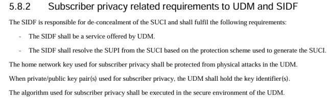문서에는‘UDM(HSS) 가입자의 프라이버시를 보호하기 위해 IMSI의 보안과 무결성을 확보하고 최소한의 노출이 보장되도록 설계돼야 한다’고 적혔다.