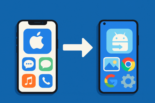 애플과 구글이 아이폰과 안드로이드 간 전환 절차를 단순화하는 공동 기능을 공개했다. [사진=생성형AI]